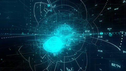 AI artificial intelligence computer brain mind design for deep learning algorith Stock Footage 106479643