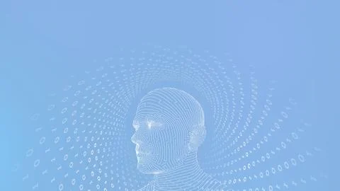 AI. Artificial intelligence concept. Ai digital brain. Abstract digital human Stock Illustration