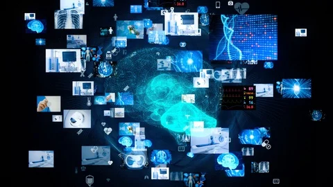 AI (Artificial Intelligence) concept. Brain science. neuroscience. Stock Footage 130094416