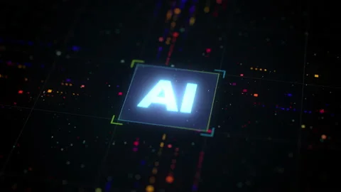 AI Artificial intelligence concept. Circuit board micro processor. Machine Stock Footage 156754930
