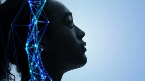 AI (Artificial Intelligence) concept. Communication network. Stock Footage 119430823