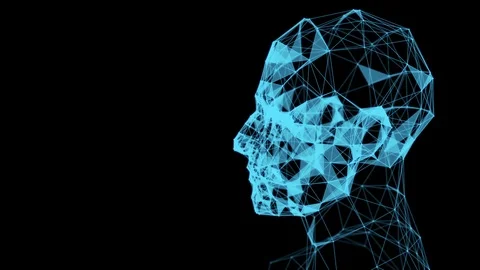 AI (Artificial Intelligence) concept. Communication network. Stock Footage 121844515