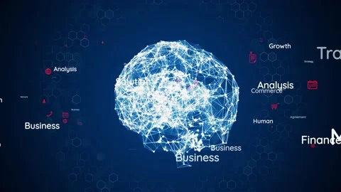 AI (Artificial Intelligence) concept. Data analysis. Search engine optimization. 库存影片 158981227