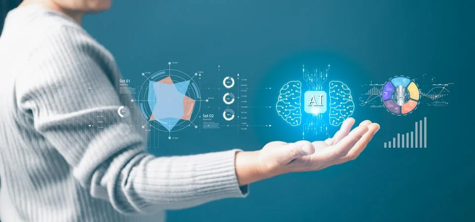 AI, Artificial Intelligence concept. data business analysis and data manage.. Stock Photos