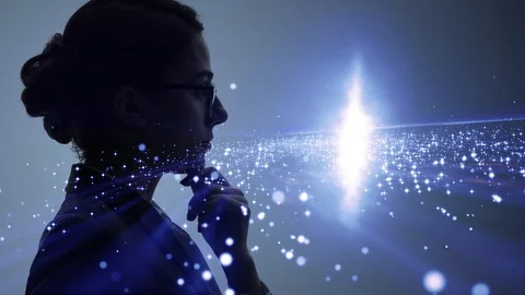 AI (Artificial Intelligence) concept. Deep learning. Mindfulness. Psychology. Stock Footage 130085887