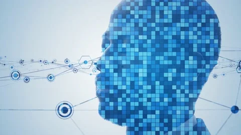 AI (Artificial Intelligence) concept. Deep learning. Computer programming. Stock-Footage 132556343