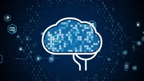 AI (Artificial Intelligence) concept. Deep learning. Digital transformation. Stock-Footage 155717846