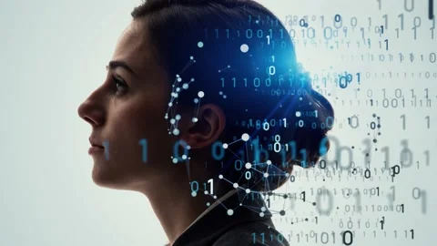 AI (Artificial Intelligence) concept. Deep learning. Digital transformation. Stock Footage 158826467