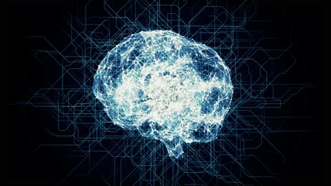 AI (Artificial Intelligence) concept. Deep learning. Electronic circuit. Stock Footage 161064648