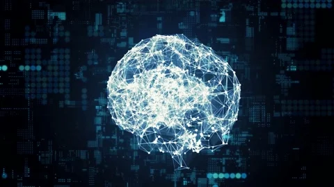 AI (Artificial Intelligence) concept. Deep learning. Electronic circuit. Stock Footage 167813478