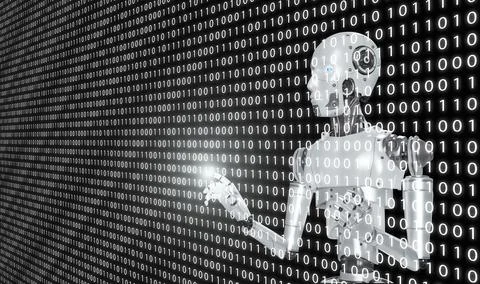 AI, Artificial Intelligence concept. Deep learning, and Machine learning. T.. 스톡 일러스트