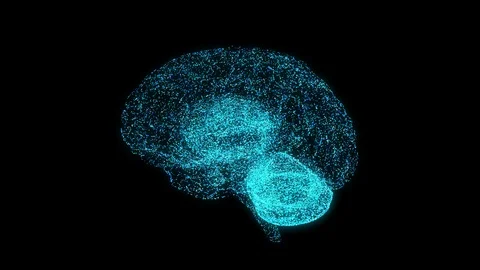 AI (Artificial Intelligence) concept. Human brain. Stock Footage 101774755