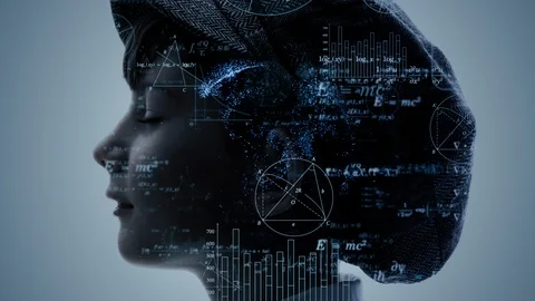 AI (Artificial Intelligence) concept. Science technology. Stock Footage