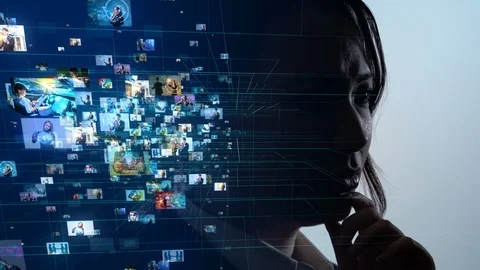 AI (Artificial Intelligence) concept. Streaming video. Stock Footage 108518907