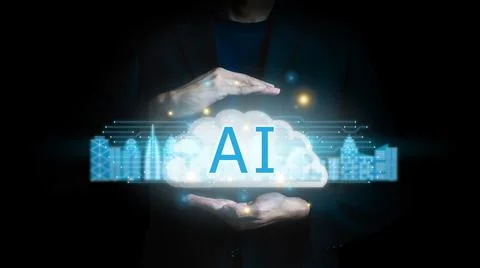 AI (Artificial Intelligence) concept technology background.Brain representing Stock Illustration