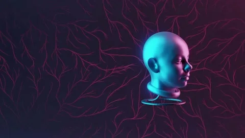 AI (artificial intelligence) concept of virtual bots receiving data Stock Footage 236913395