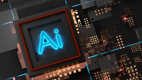 AI, Artificial Intelligence concept,3d rendering, conceptual image. Stock Illustration