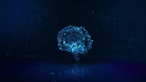Ai Artificial intelligence cyber mind Human AI, brain and technology with Stock Footage 313730595