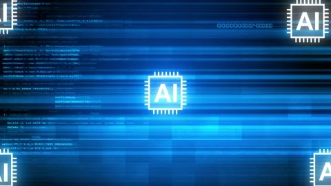 AI artificial intelligence data mining Human artificial intelligence virtual 库存影片 312586391