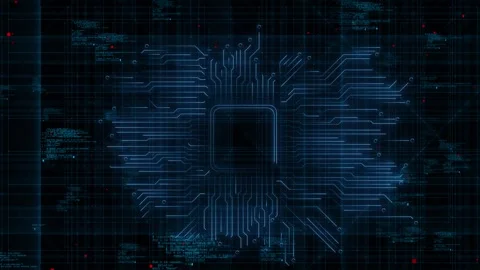 AI artificial intelligence data mining circuit board electronic deep learning Stock Footage 333786138