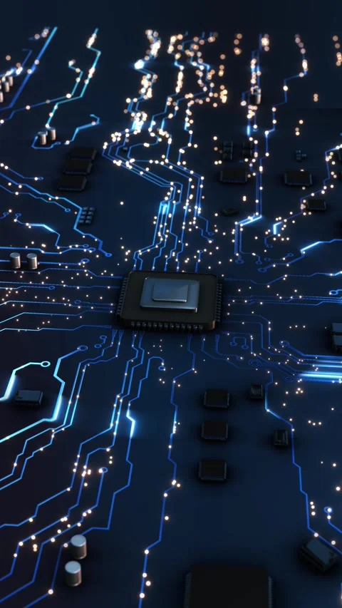 AI artificial intelligence data mining circuit board electronic deep learning Co Stock Footage 341902836