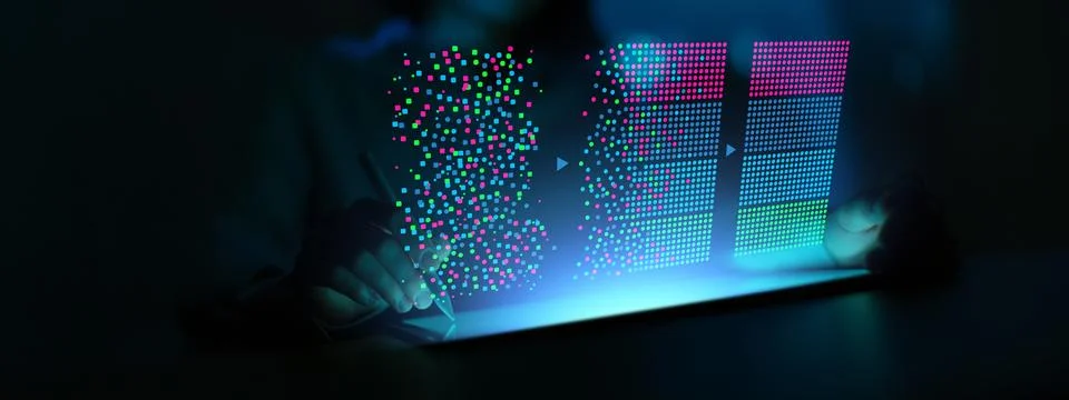 AI Artificial Intelligence for Data Visualization and Digital Information A.. Stock Photos