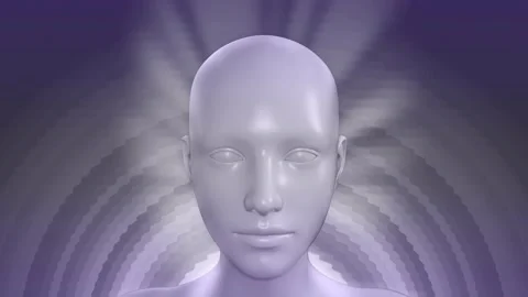 AI Artificial Intelligence with Decagon Spin Animation Stock Footage 132385105