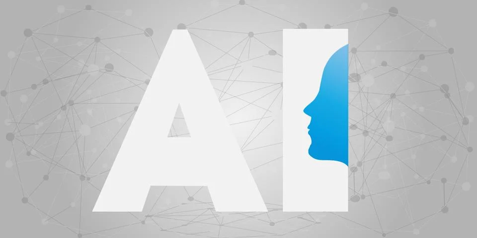 AI, Artificial Intelligence, Deep Learning and Future Technology Concept Desi Stock Illustration
