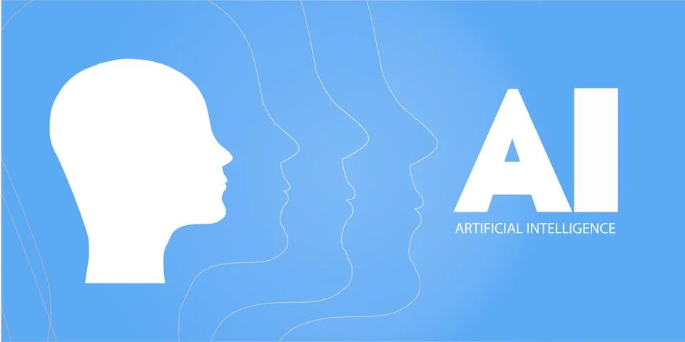 AI, Artificial Intelligence, Deep Learning and Future Technology Concept Desi Illustrazione stock