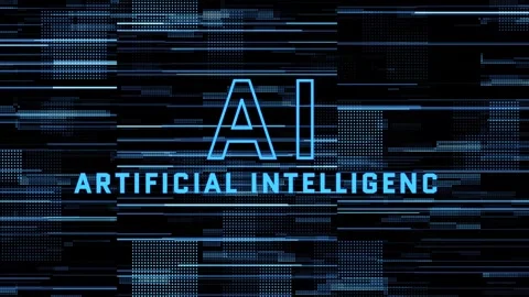 AI Artificial Intelligence on digital background animation Stock Footage 258102339