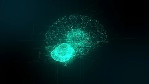 AI Artificial intelligence digital brain creativity thinking big data deep learn Stock Footage 106479677