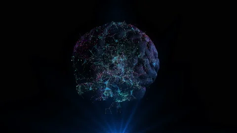 AI Artificial intelligence digital brain animation. Neural Network. Big Data 스톡 동영상 157095161