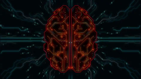AI Artificial intelligence digital brain Futuristic human brain interface concep Stock Footage 162305732