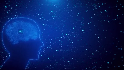 AI Artificial intelligence digital brain, big data deep learning computer Video stock 247482777