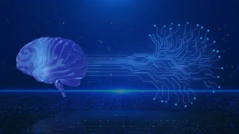 AI Artificial intelligence digital brain, big data deep learning computer Stock Footage 259683051