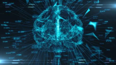 AI Artificial intelligence digital brain bid data deep learning computer  스톡 일러스트