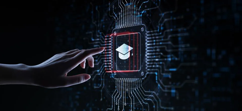 AI Artificial Intelligence for Digital Education and E-Learning Technology .. Stock Photos