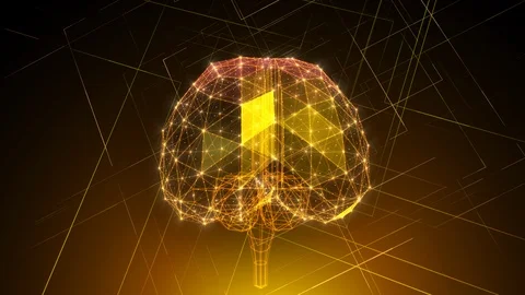 AI artificial intelligence digital network technologies 19 1 Brain 1 red 4k Stock Footage 115872263