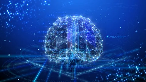 AI artificial intelligence digital network technologies 19 1 Brain 3 blue2 4k Vídeos de archivo 115872311