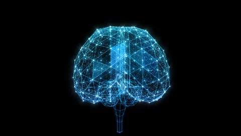 AI artificial intelligence digital network technologies 19 1 Brain 0 blue2 4k Stock Footage 115873474