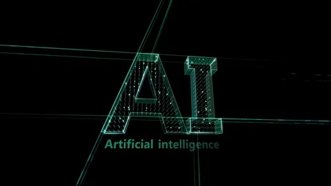 AI artificial intelligence digital network technologies 19 1 Logo 1 F2 kuro Vídeos de archivo 115880396