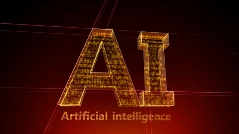 AI artificial intelligence digital network technologies 19 1 Logo 1 F1 red Vídeos de archivo 115881247