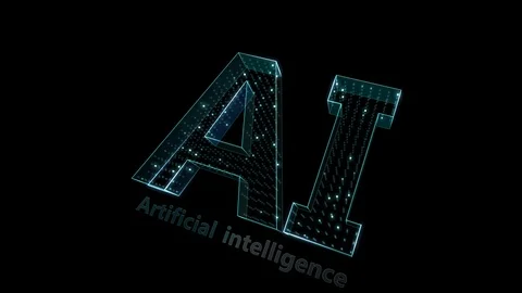 AI artificial intelligence digital network technologies 19 1 Logo 0 N2 green Stock Footage 115885764