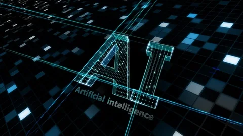AI artificial intelligence digital network technologies 19 1 Logo Grid BG 1 N Vídeos de archivo 117174833