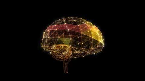 AI artificial intelligence digital network technologies 19 2 Brain Human Logo Stock Footage 117176248