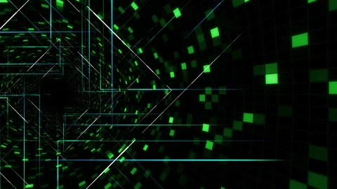 AI artificial intelligence digital network technologies 19 Grid BG 0 green1 4 Video stock 117182720