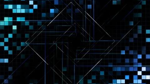 AI artificial intelligence digital network technologies 19 Grid BG 0 blue1 4k Видео 117183057