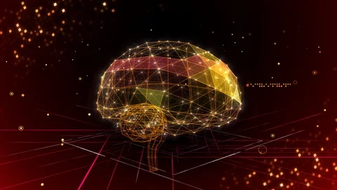 AI artificial intelligence digital network technologies 19 2 Mix 3 red 4k Video stock 118410203