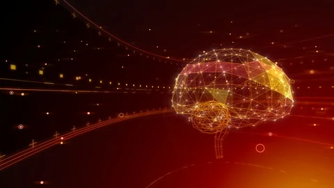 AI artificial intelligence digital network technologies 19 2 Mix 6 red 4k Stockbeeldmateriaal 118410204