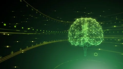 AI artificial intelligence digital network technologies 19 2 Brain 6 green 4k Видео 118412852
